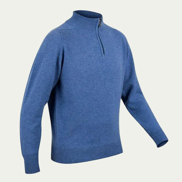 Mens Zip Neck Jumper