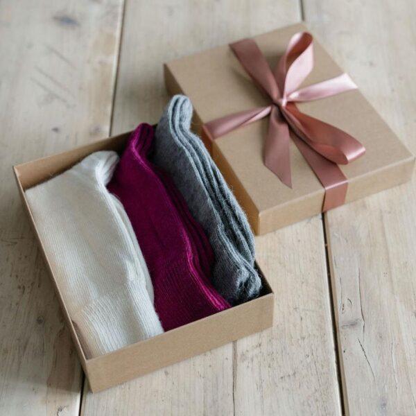 Alpaca Socks Gift Box 3 Pair