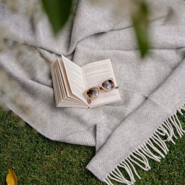 Mouse Herringbone Throw