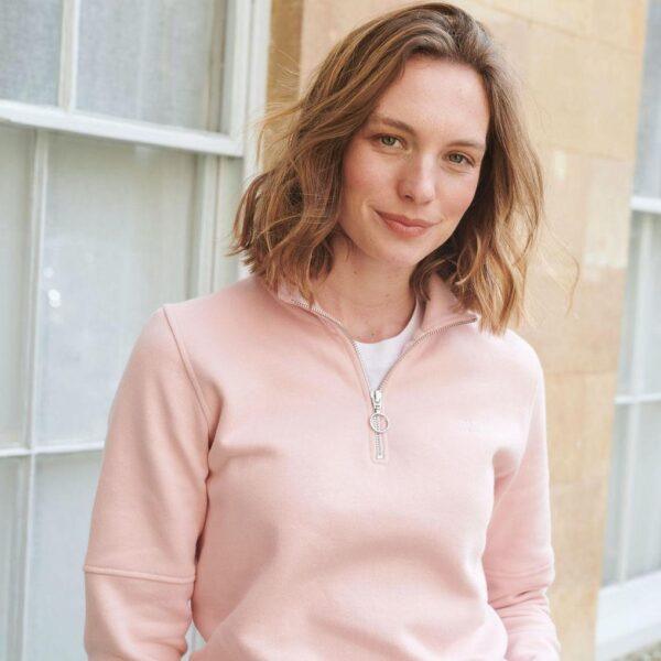Ladies Cotton 1 4 Zip