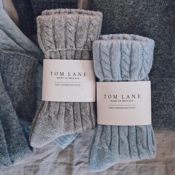 Cable Knit Cashmere Bed Socks