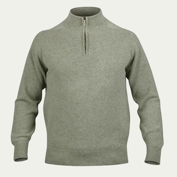 Mens Zip Neck Jumper