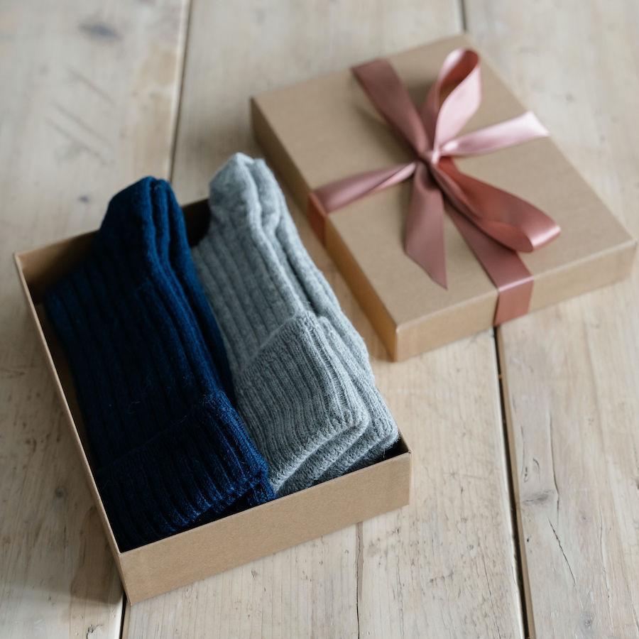 Alpaca Bed Socks Gift Box