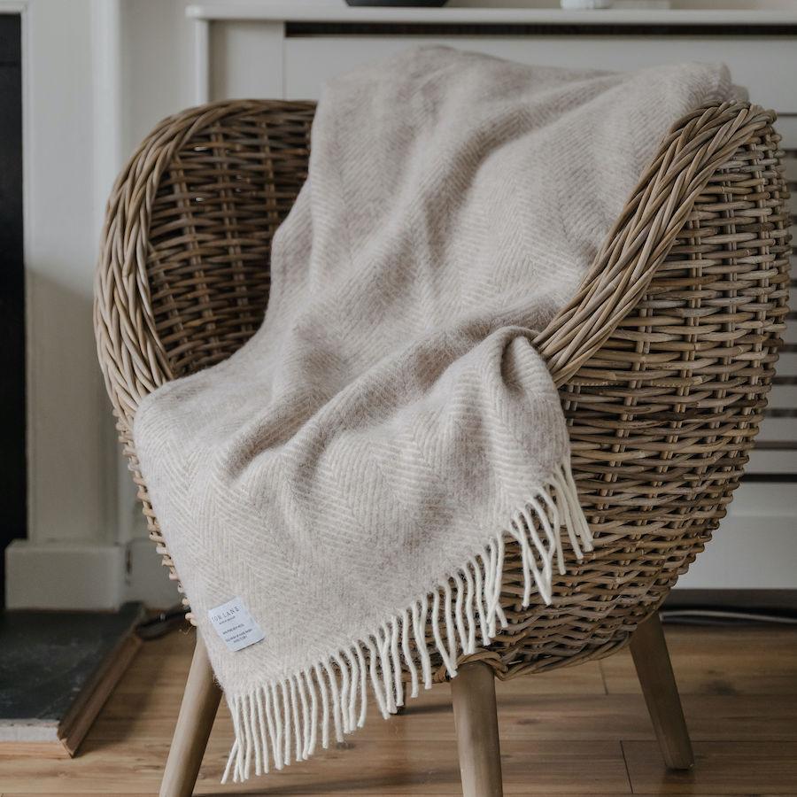 Mouse Herringbone Throw