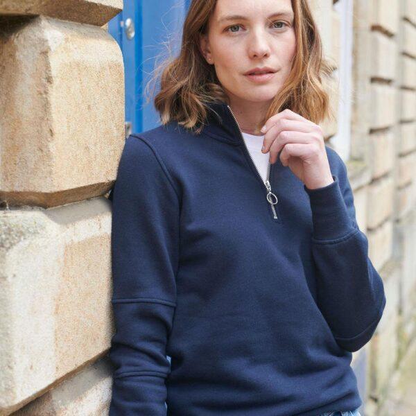 Ladies Cotton 1 4 Zip