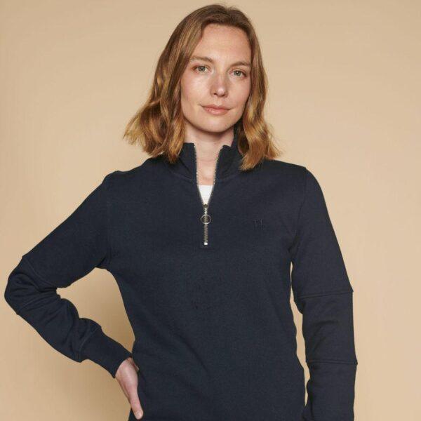 Ladies Cotton 1 4 Zip