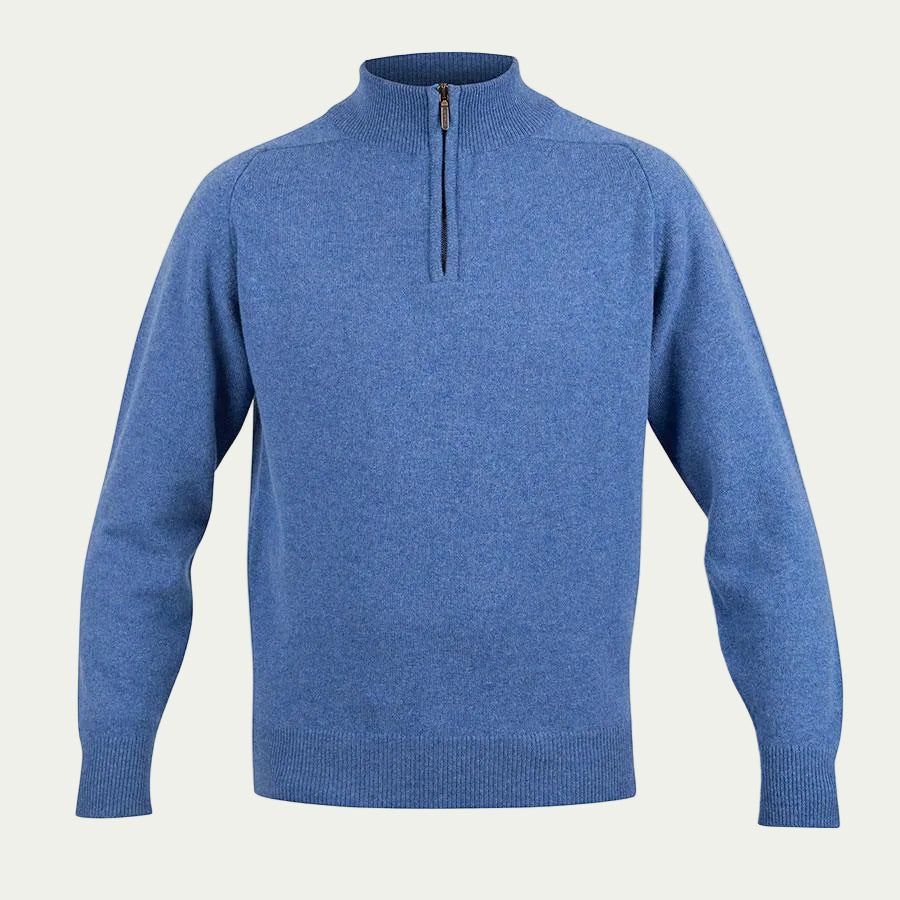 Mens Zip Neck Jumper