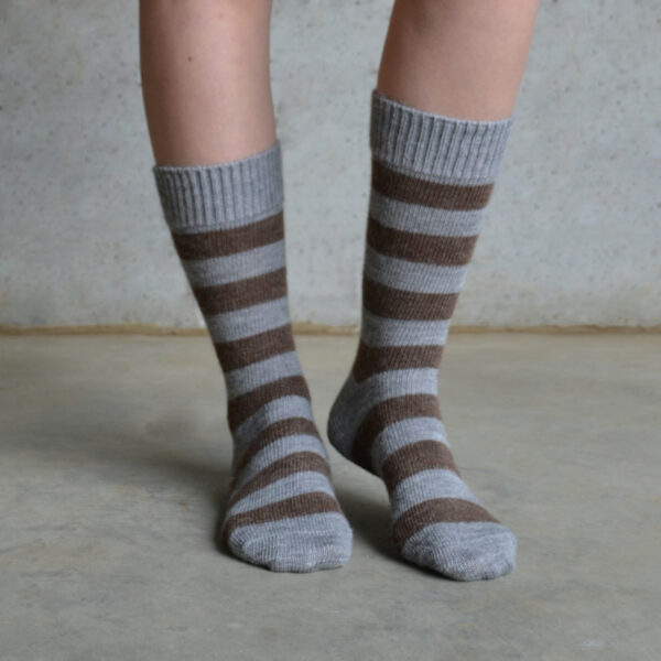Alpaca – Brown and Grey Stripe