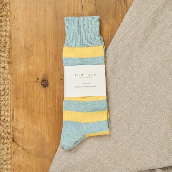 Cotton stripes – Yellow & Grey