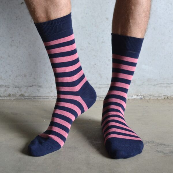 Stripes! Pink & Navy