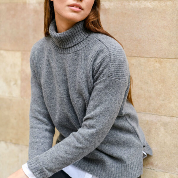 Grey Roll Neck