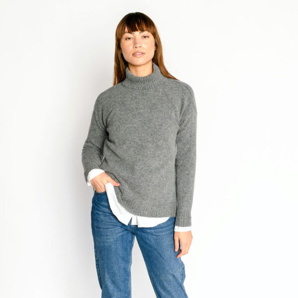 Grey Roll Neck