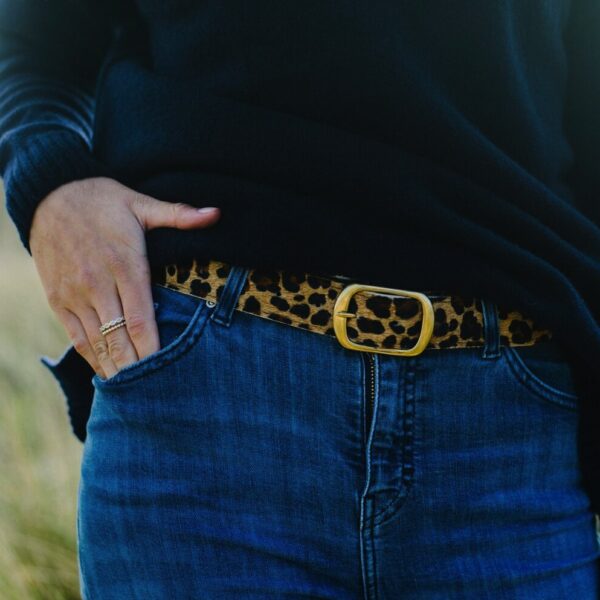 Cheetah print belt