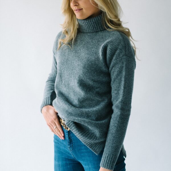 Grey Roll Neck