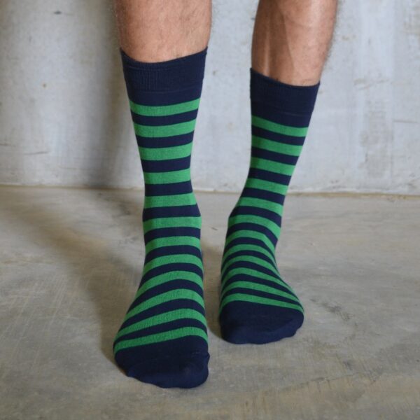 Stripes! Green & Navy