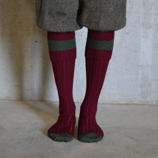 Eaton Shooting socks – Burgundy