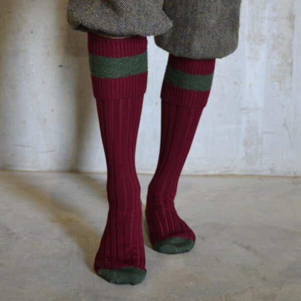 Eaton Shooting socks – Burgundy