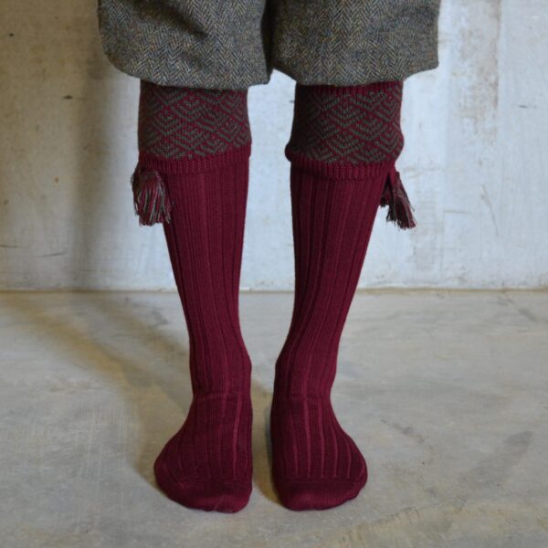 Belvoir Shooting socks – Burgundy