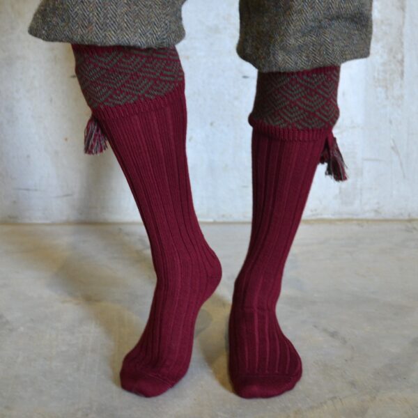 Belvoir Shooting socks - Burgundy