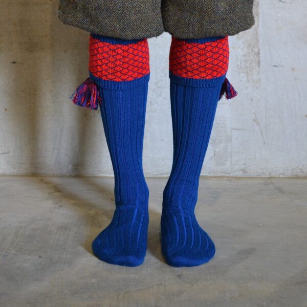 Oakham Shooting socks - Blue & Red - 10-12