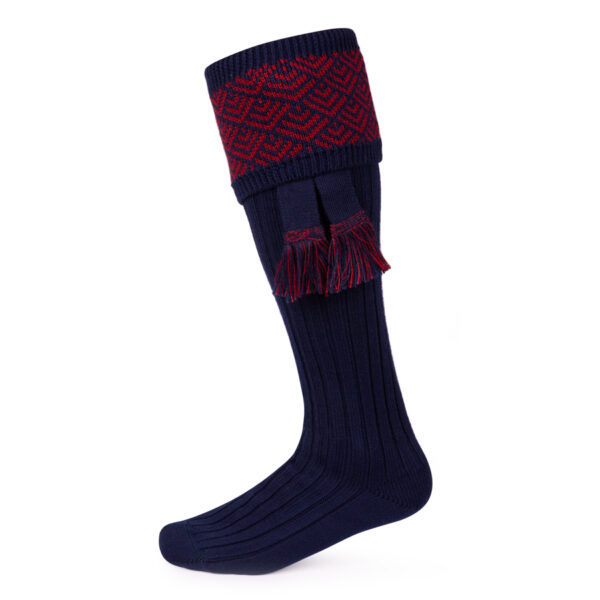 Belvoir Shooting socks – Navy & Red