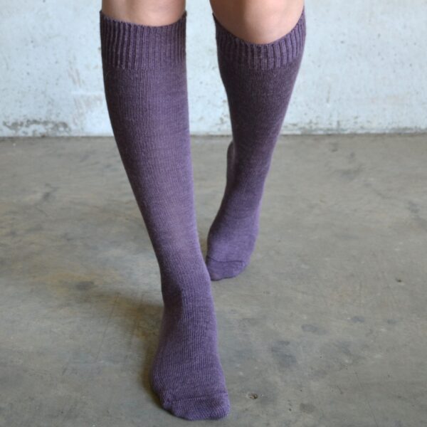 Long Alpaca socks – Plumb
