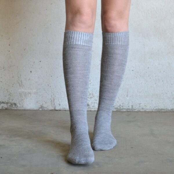 Long Alpaca socks – Grey