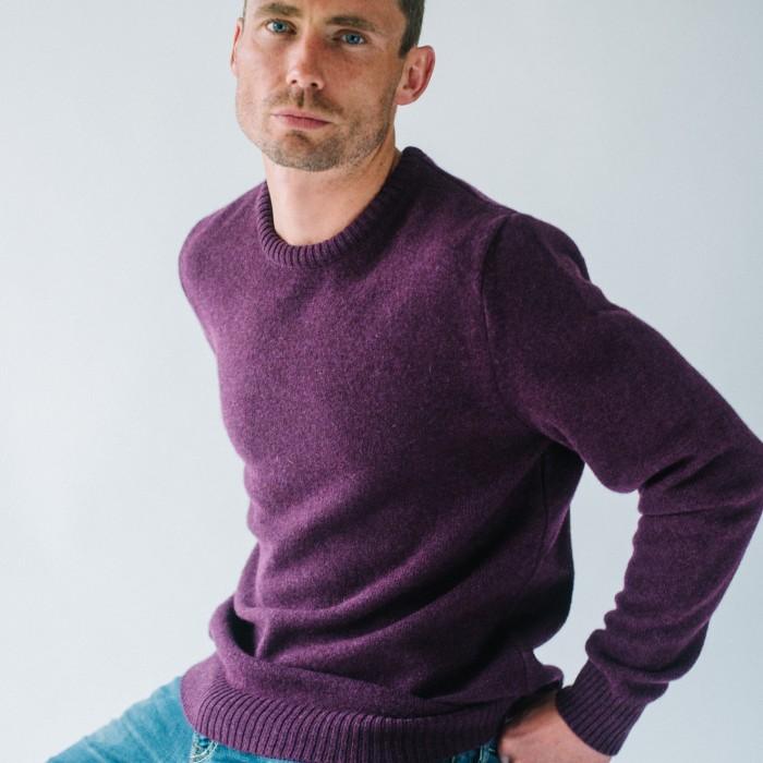 purple crew neck jumper