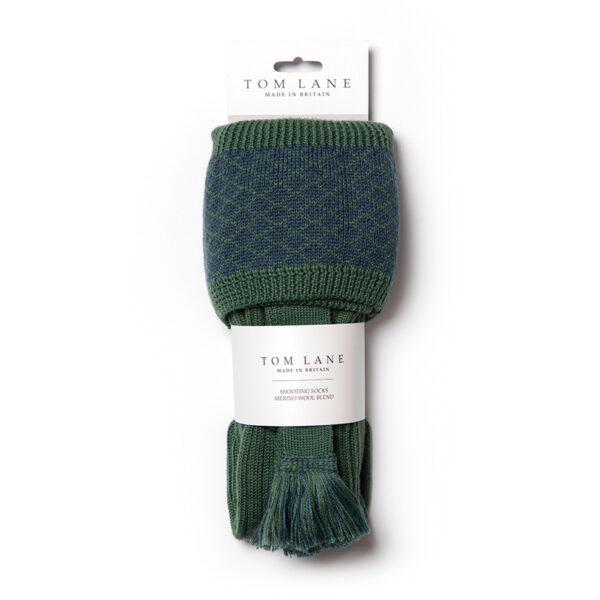 Oakham Shooting socks – Green & Blue