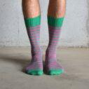 mid cotton green and pink
