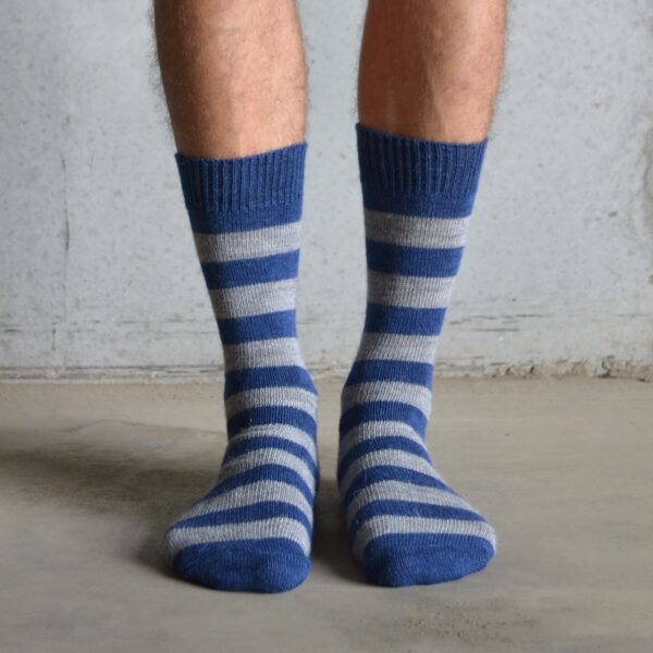 Alpaca – Navy & Grey Stripe