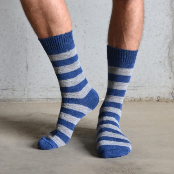 Alpaca – Navy & Grey Stripe