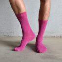berry alpaca socks