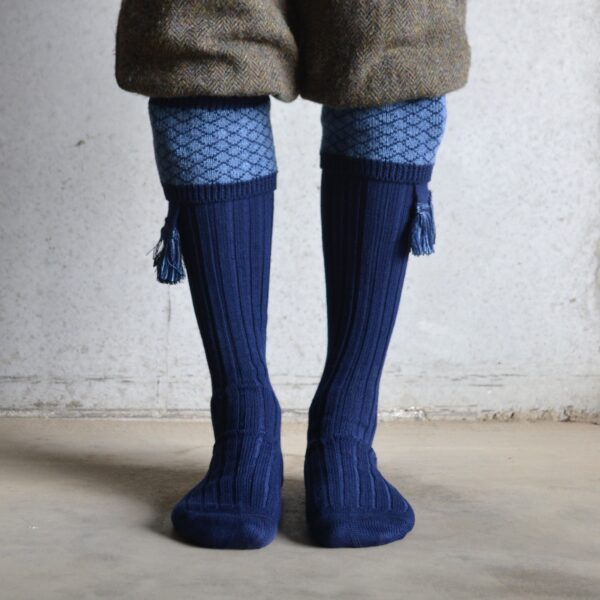 Oakham shooting socks - Navy & Blue - 10-12