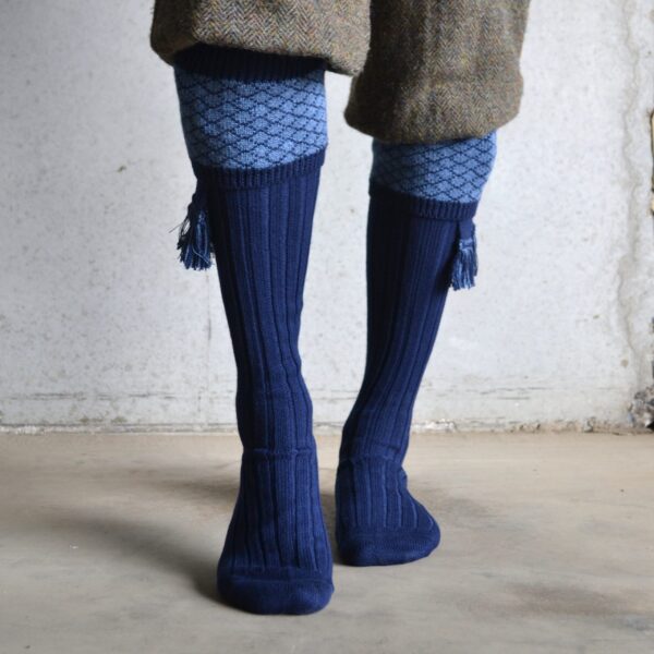 Oakham shooting socks - Navy & Blue