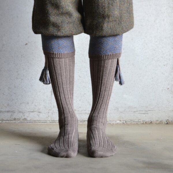 Belvoir shooting socks - Fawn & Blue