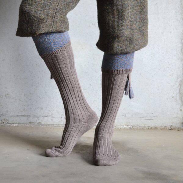 Belvoir shooting socks - Fawn & Blue