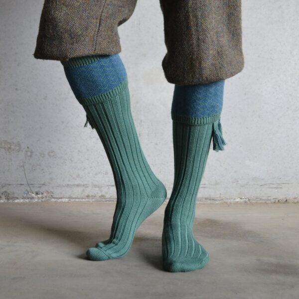 Oakham Shooting socks – Green & Blue