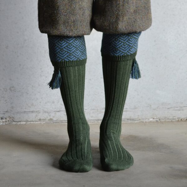 Belvoir shooting socks - Green & Blue