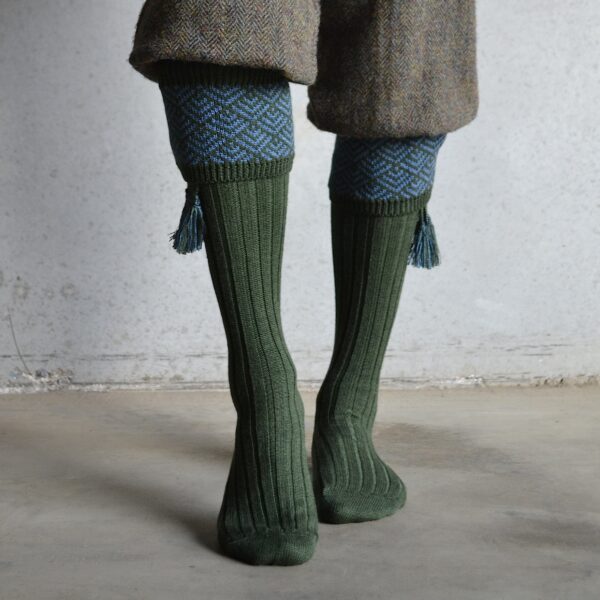 Belvoir shooting socks - Green & Blue