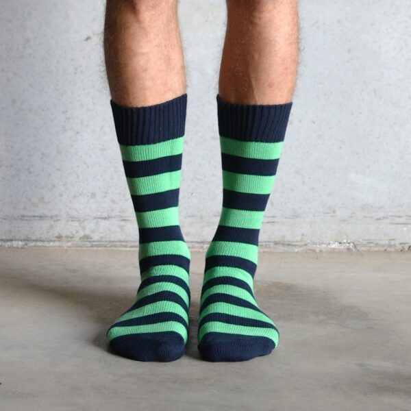 Cotton Stripes – Green & Navy