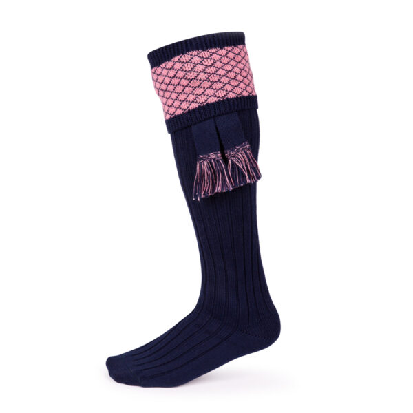 Oakham Shooting socks – Navy & Pink
