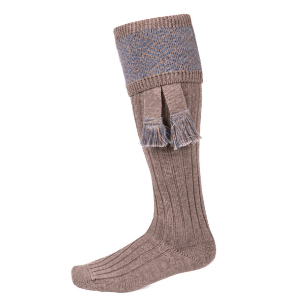 Belvoir shooting socks – Fawn & Blue