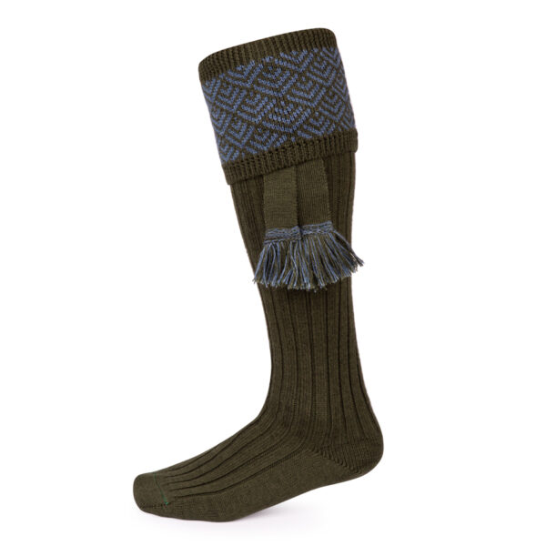 Belvoir shooting socks – Green & Blue