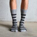dark stripe alpaca socks