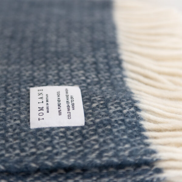 Slate blue throw