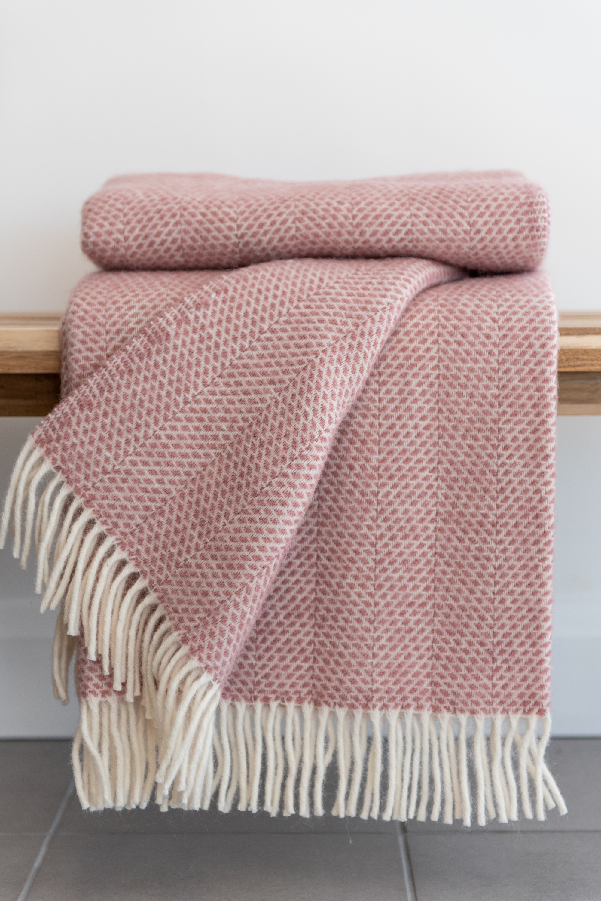Pink Wool Throw