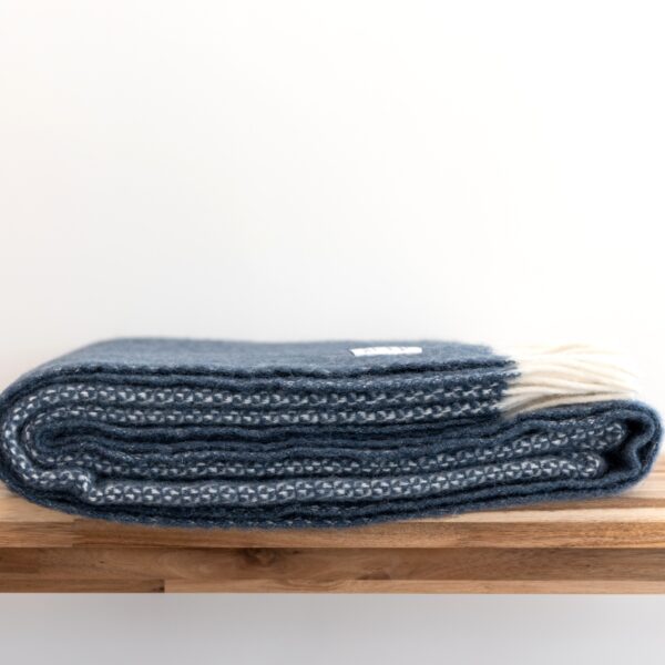 Slate blue throw