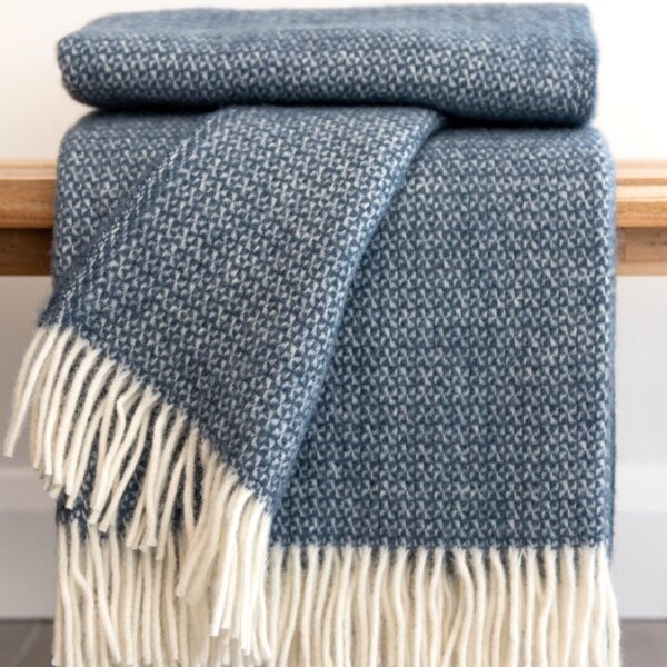 Slate blue throw