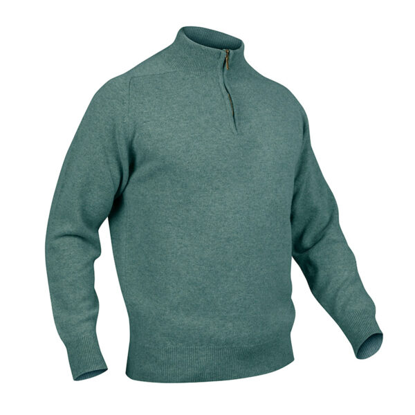 Mens Zip Neck Jumper – Lovat